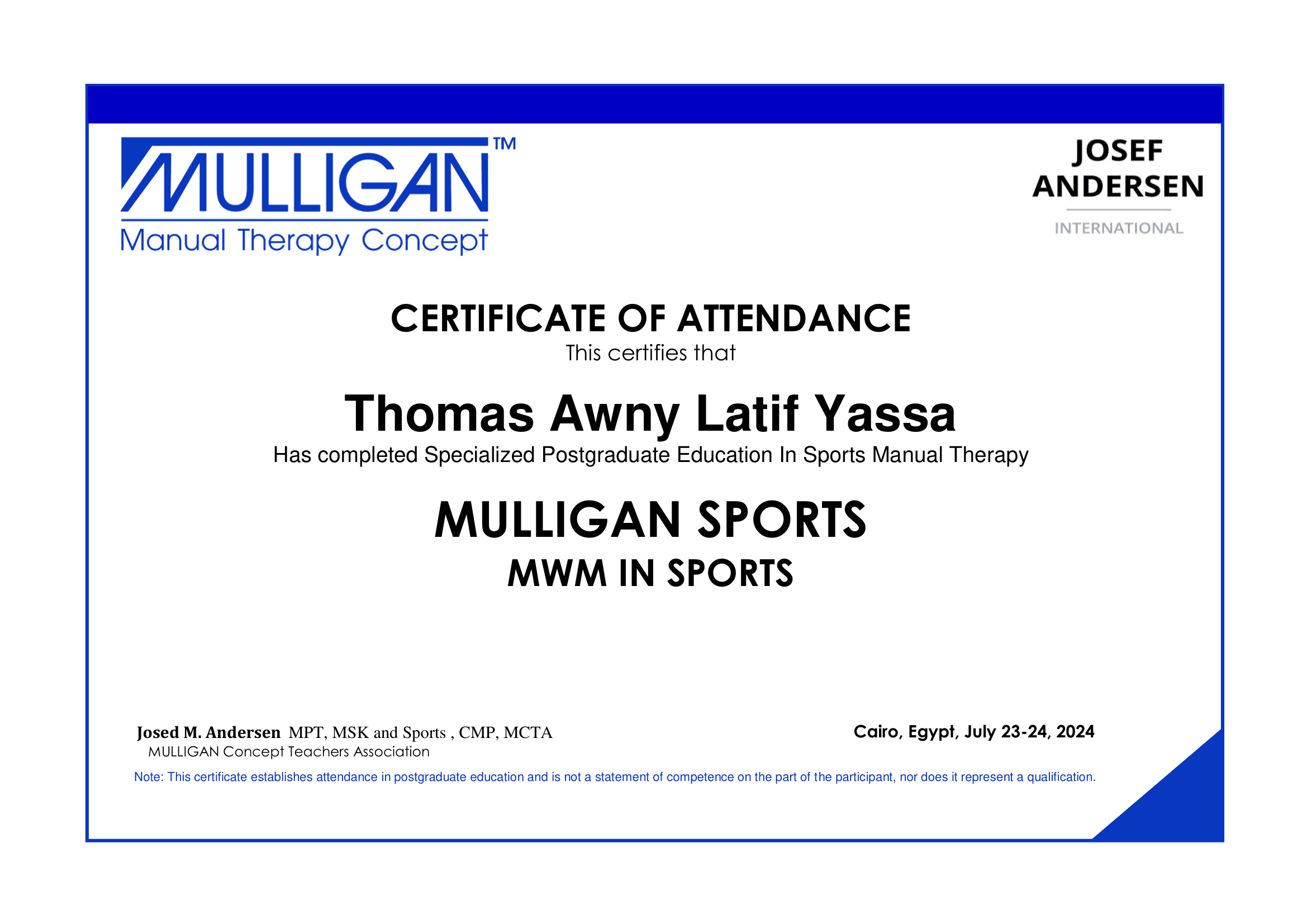MWM Certification